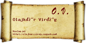 Olajkár Virág névjegykártya